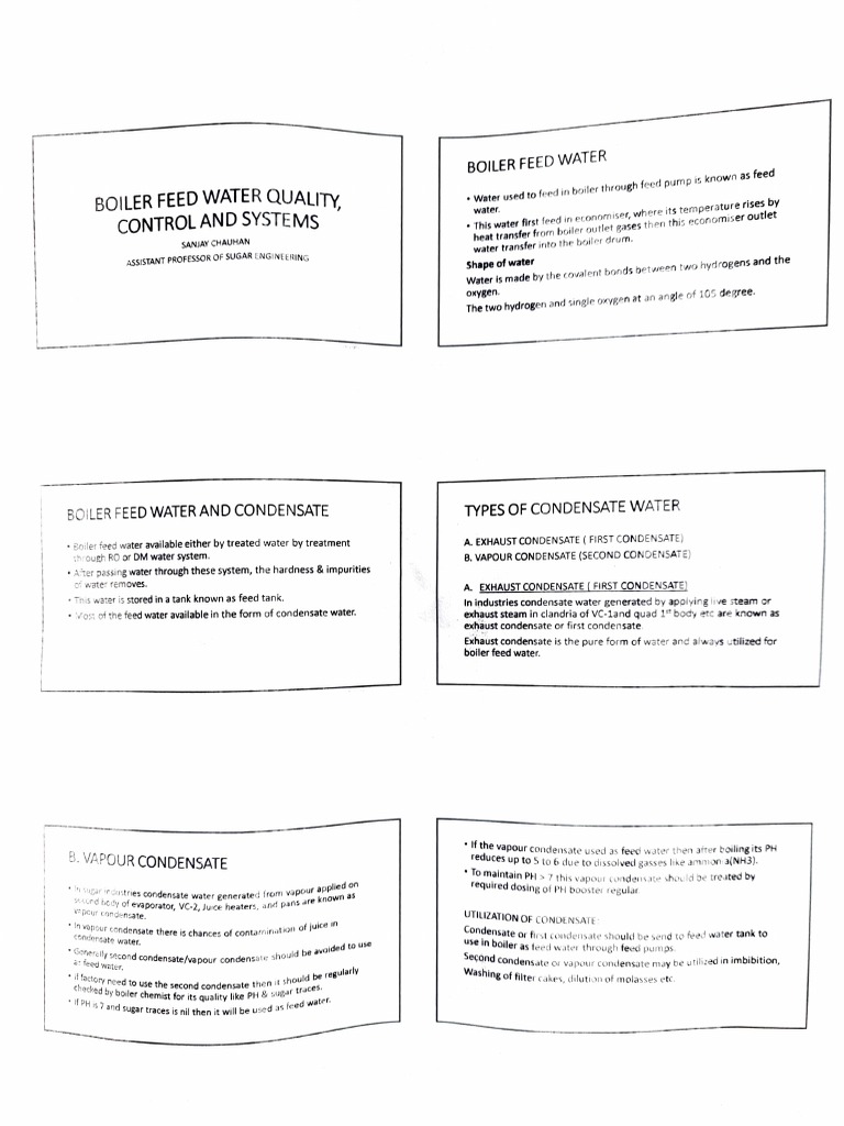 Boiler Feed Water Quality Standards | PDF | Boiler | Water