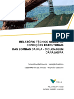Relatório Técnico Sobre As Condições Estruturais Das Bombas Da Rua - Ciclonagem Carajás/Pa