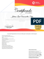 Certificado Educação Continuada 80h