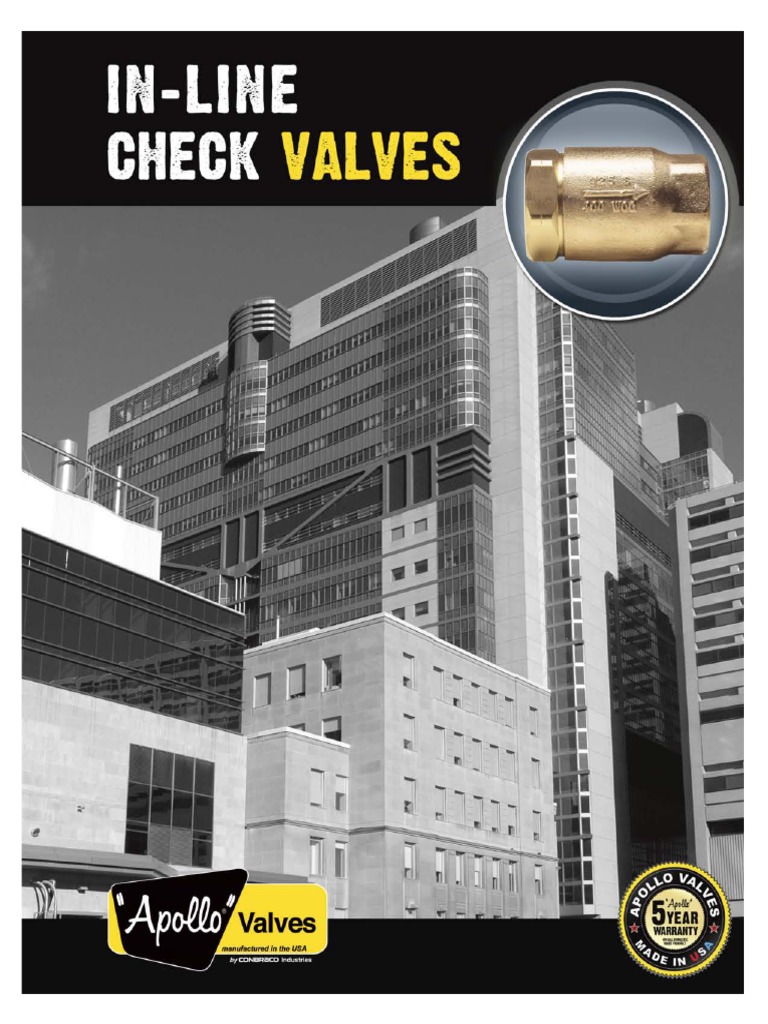 Inline Check Valve PDF Valve Legal Liability