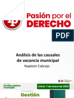 Análisis de Las Causales de Vacancia Municipal PDF Gratis