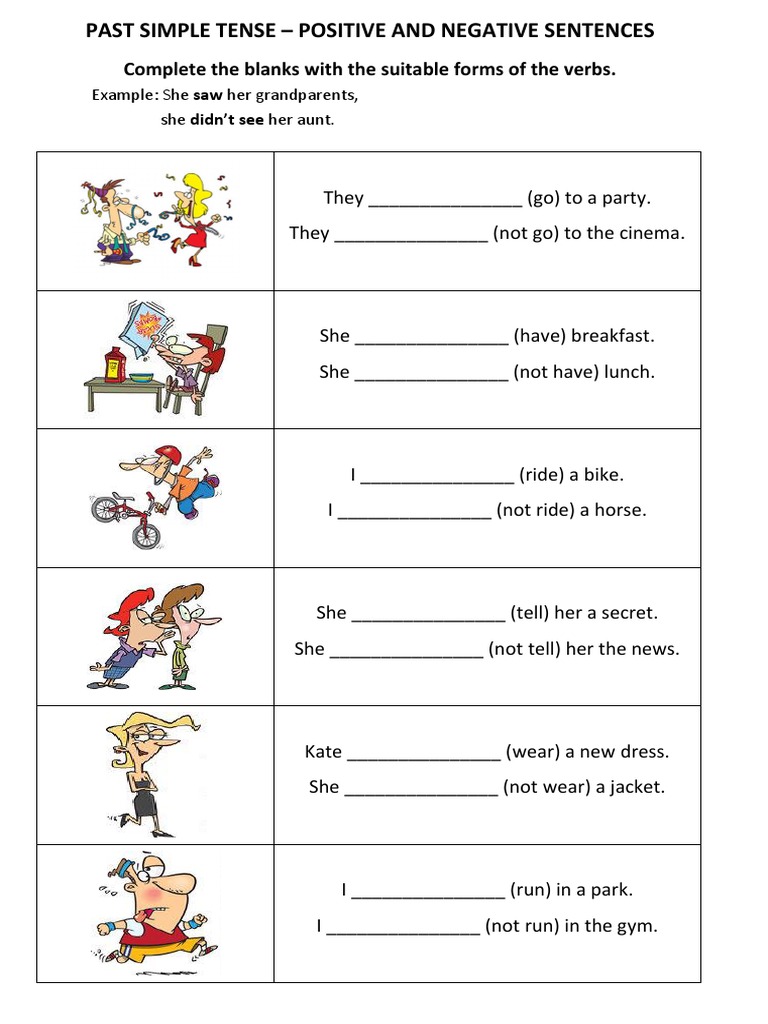 PAST Simple - Positive, Negative - Part 6 - Irregular Verbs | PDF