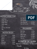 Dark Rustic Chalkboard Texture Cafe Menu