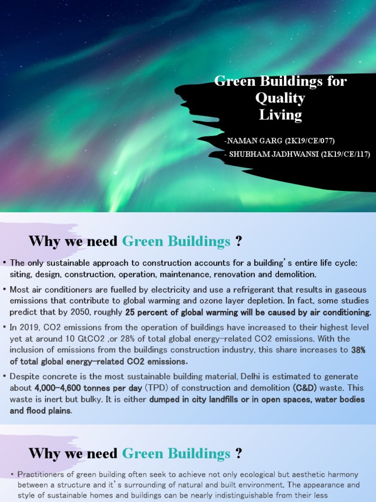 Benefits of Green Buildings Explained | PDF | Green Building ...