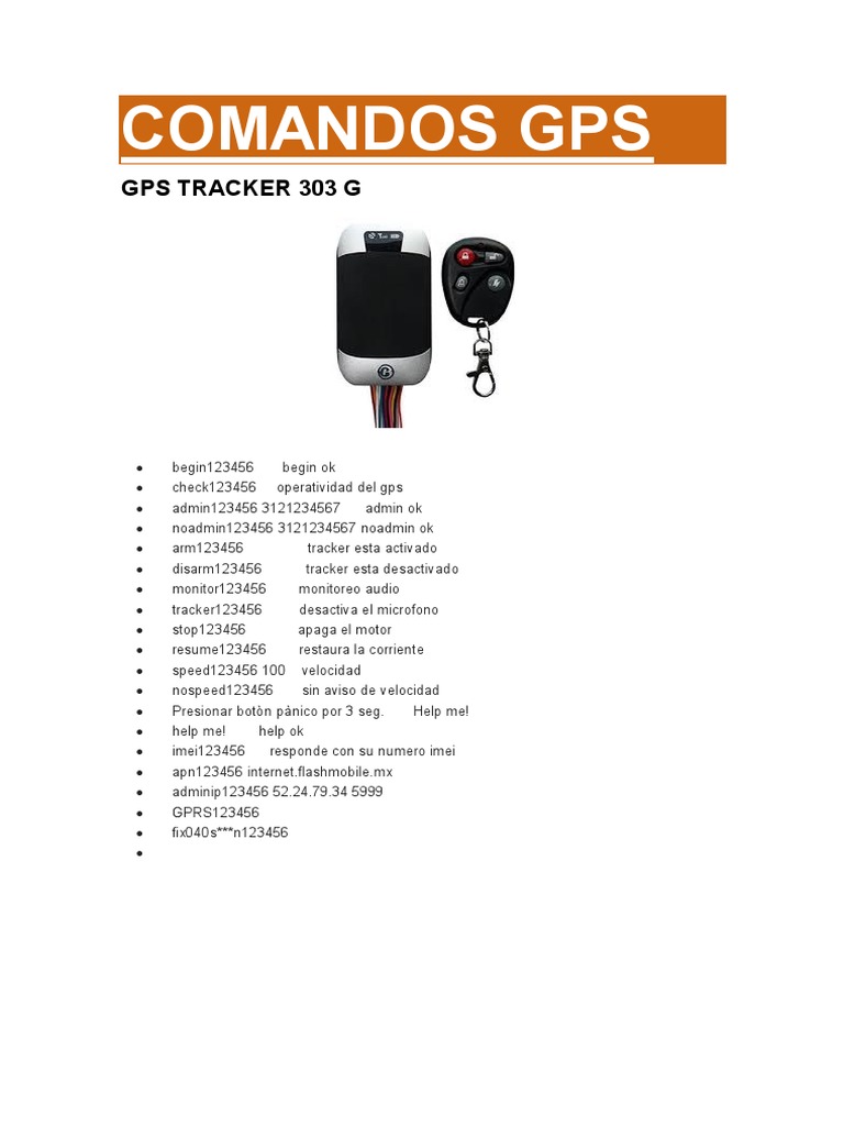 Comandos de Programacion 303G GPS PDF