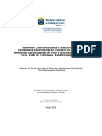 Tesis Memorias Colectivas de Las Transformaciones Territorias e Identirarias de La Troya PDF