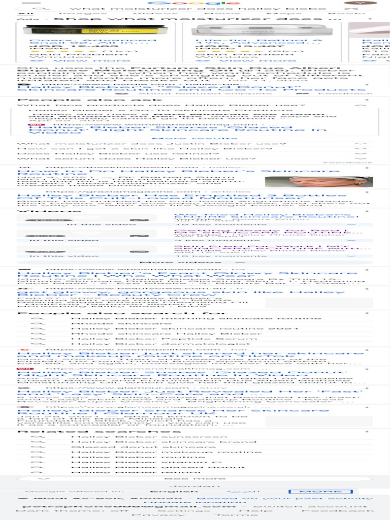 What Moisturizer Does Hailey Bieber Use Google Search PDF Skin