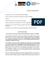 Scrisoare Deschisa Privind Accesul Gratuit La Intreruperi de Sarcina in Romania