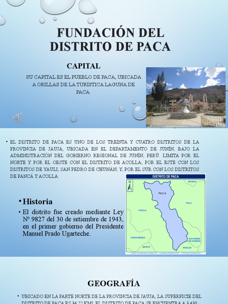Fundación Del Distrito de Paca | PDF