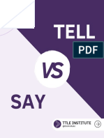 Say VS Tell