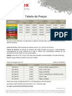 Tabela Precos Argex