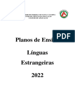 Planos de Ensino LINGUA ESTRANGEIRA 2022