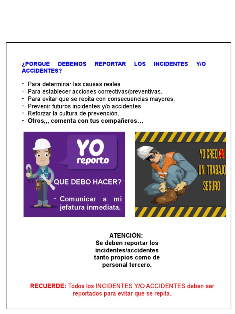 Reporte de Incidentes y Accidentes | PDF
