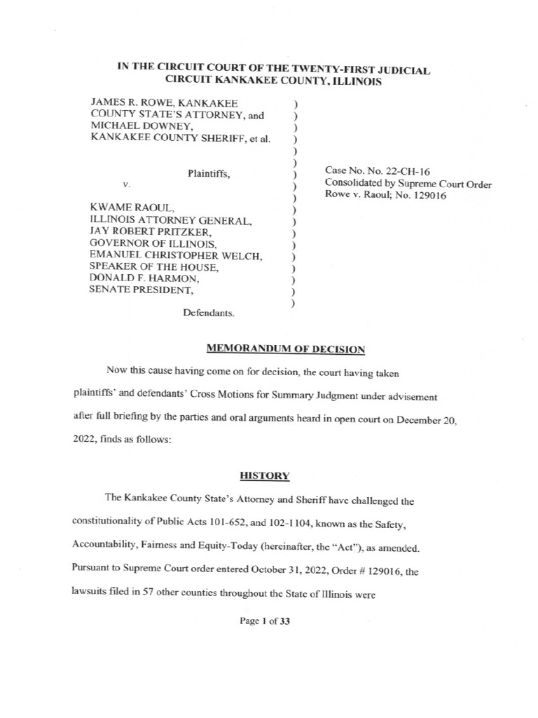 SafeT Act Opinion by Kankakee Judge PDF