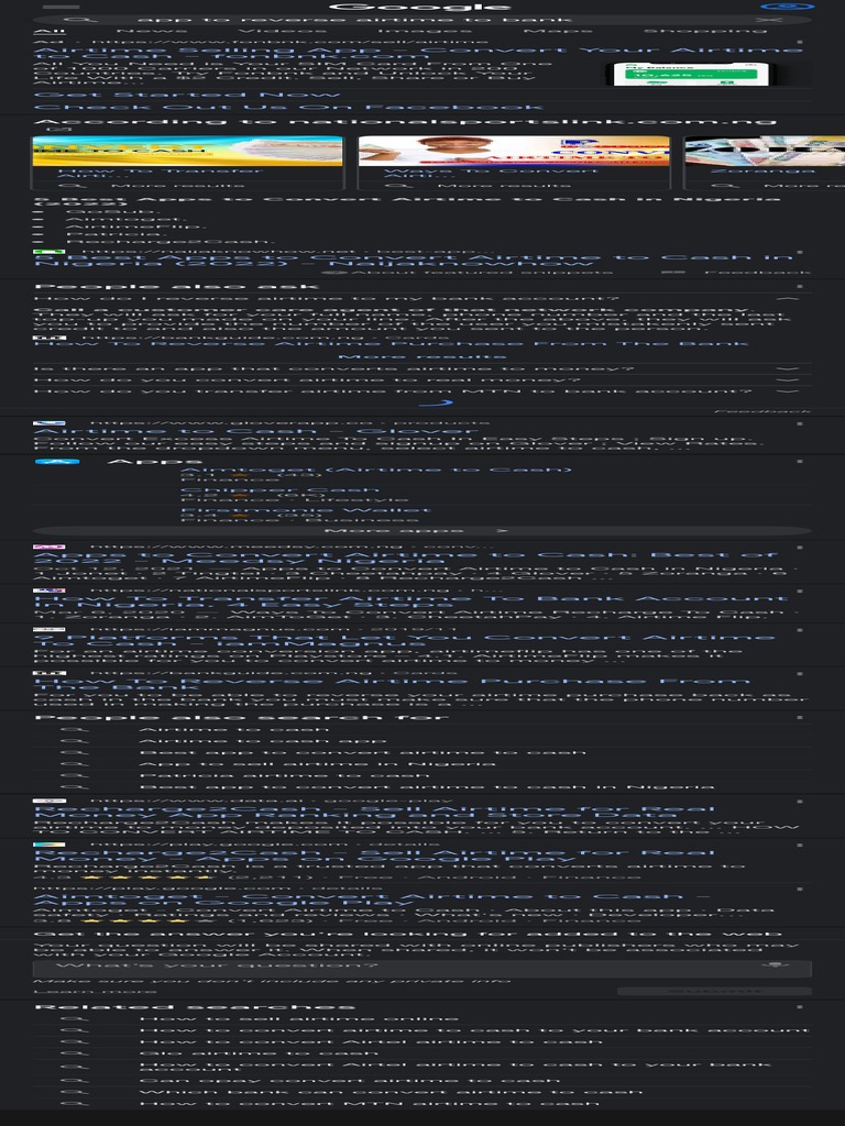 Convert Airtime to Cash in Nigeria | PDF | Google Play | Banks