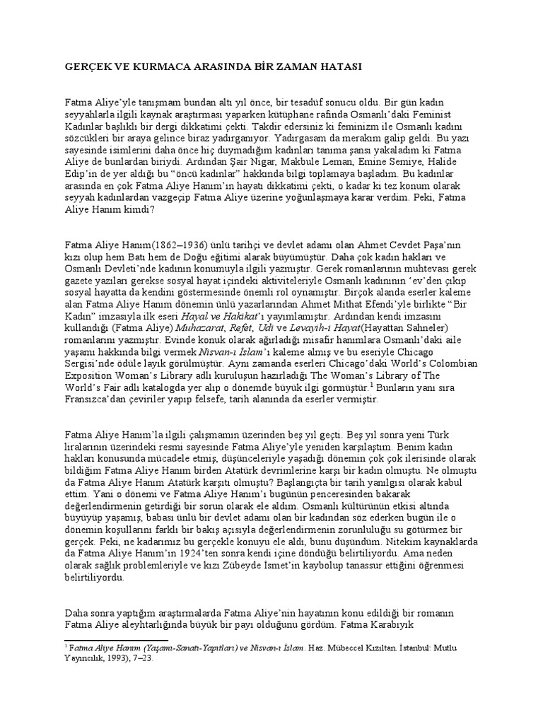 Fatma Aliye | PDF