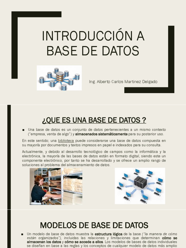 Introducción a Base de Datos Upds | PDF | Bases de datos | Objeto ...