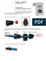 Cable restraint assembly for outdoor temp sensor