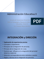 Integración y Dirección Administrativa