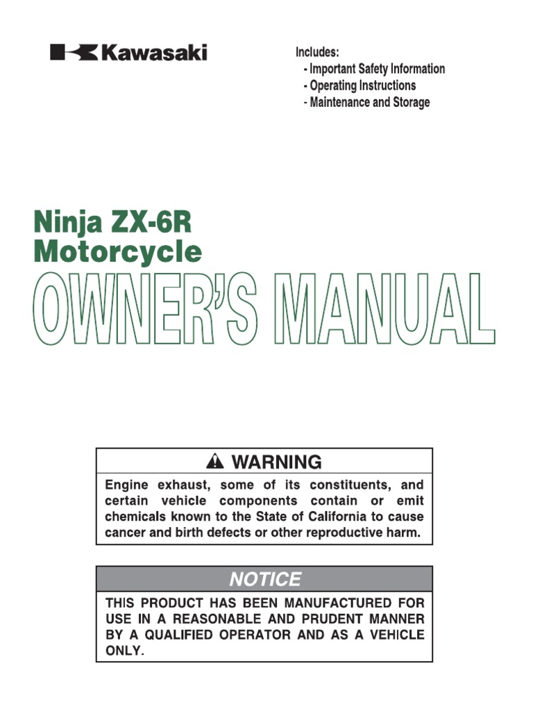 2011 Kawasaki Ninja ZX 6r 7 | PDF | Motor Oil | Brake