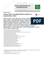 2016 RBE - Quality of Life in Spondyloarthritis Analysis - of A Large Brazilian Cohort