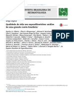 2016 RBE - Qualidade de Vida Nas Espondiloartrites - Análise de Uma Grande Coorte Brasileira