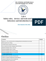 LAB 1 Safety and Microscope 1st 2021-2022