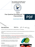 LAB 3 Streaking and Characteristics 2nd 2021-2022