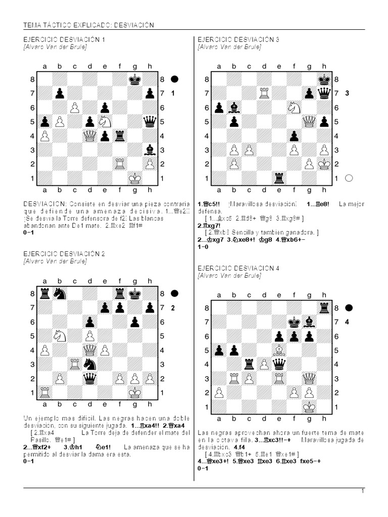Tema Tactico de Desviacion | PDF | Ajedrez | Juegos de estrategia ...