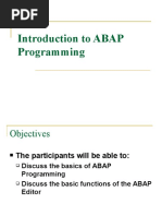 Intro To ABAP - Cap 01