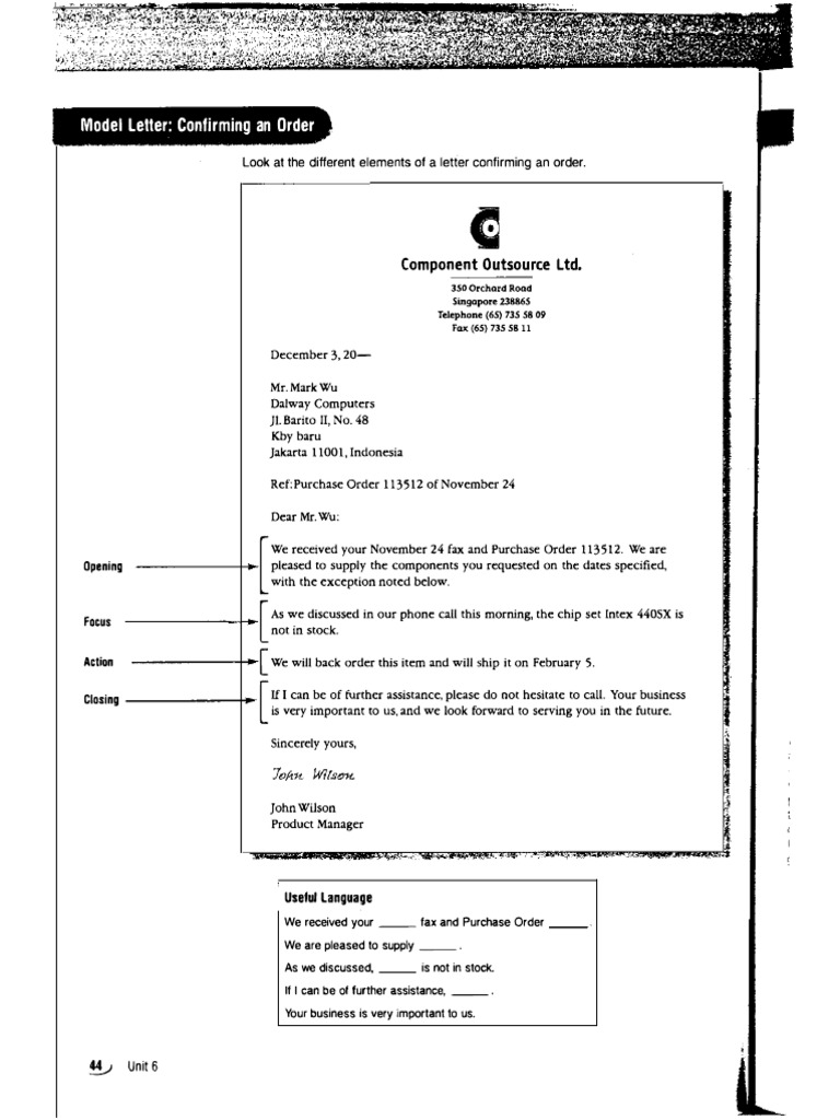 Confirming Orders | PDF