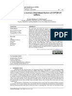 Analysis of The Recovery Determinant Factors of COVID-19 Sufferes