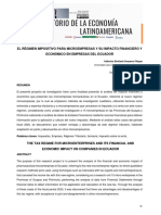 Régimen tributario microempresas impacto financiero Ecuador