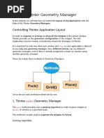 Python Tkinter Geometry Manager