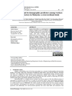 Quality of Life and Its Demographic Predictors Among Workers at A Plastic Factory in Malaysia: A Cross-Sectional Study