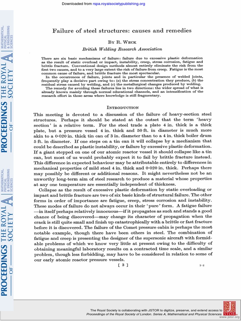 Failure of Steel Structures Causes and Remedies 2 | PDF | Fracture ...