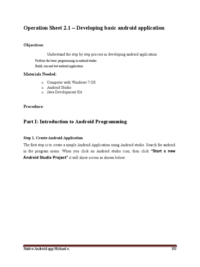 Android application development pdf android operating system