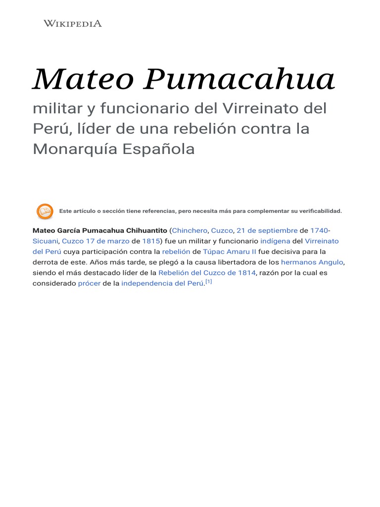Mateo Pumacahua Wikipedia La - 1698663658
