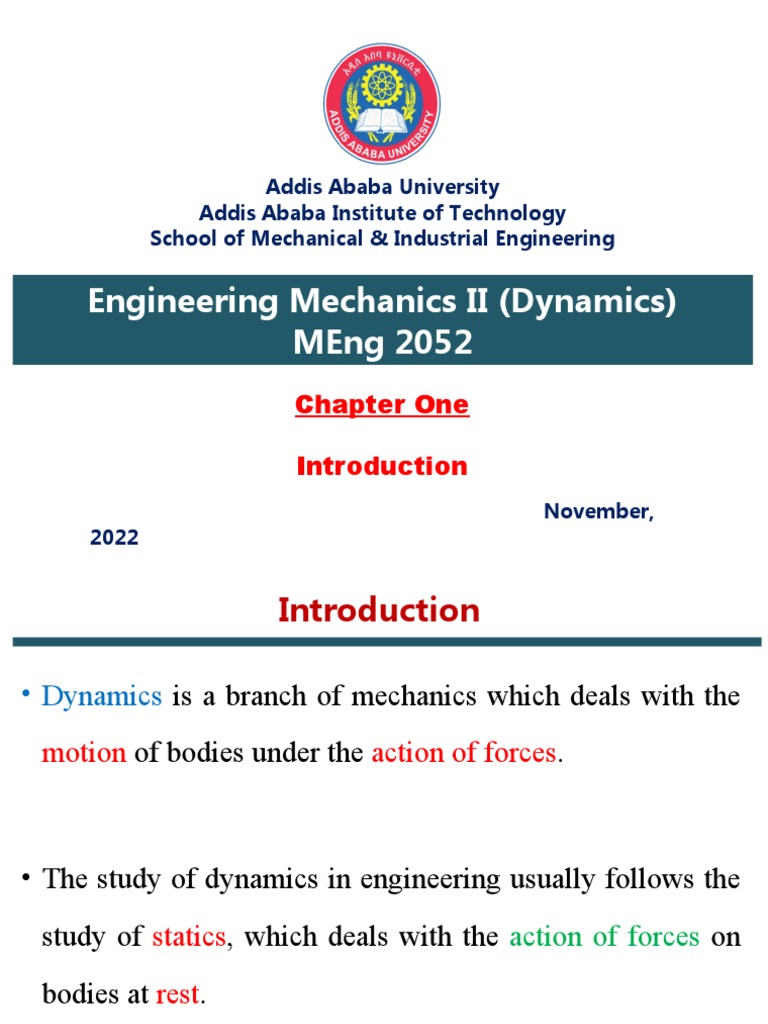 Dynamics in Engineering Mechanics Overview | PDF | Force | Weight
