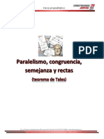 4.9 Paralelismo, Congruencia, Semejanza (Teorema de Tales) y Rect (Mediatriz y Bisectriz)