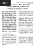 Location Accessibility of PHC and Health Care Travel Performance in Madurai District