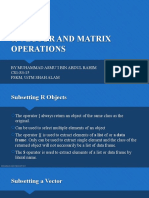 Vector and Matrix Operation