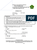 Soal UM MTs - Bahasa Inggris