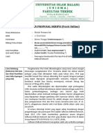 CONTOH PENGISIAN Form Proposal