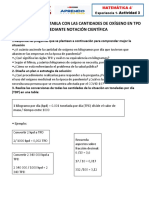 Elaboramos Una Tabla Con Las Cantidades de Oxígeno en TPD Mediante Notación Científica