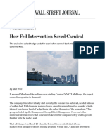 WSJ - Printing How Fed Intervention Saved Carnival