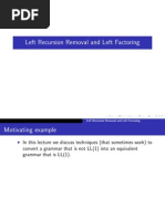 Removing Left Recursion