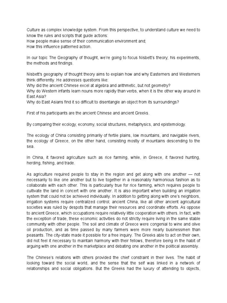 The Geography of Thought PDF Thought Logic