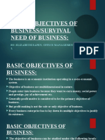 Objectives of Business Survival