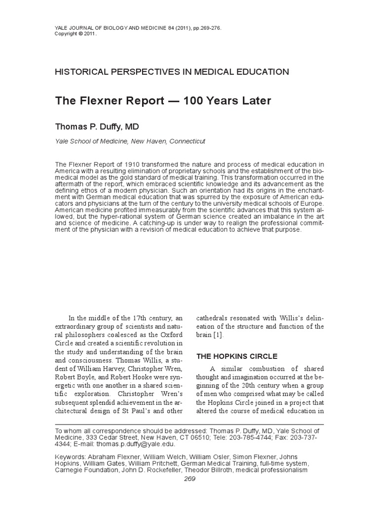 Flexner 100 Years Later | PDF | Medical School | Medicine